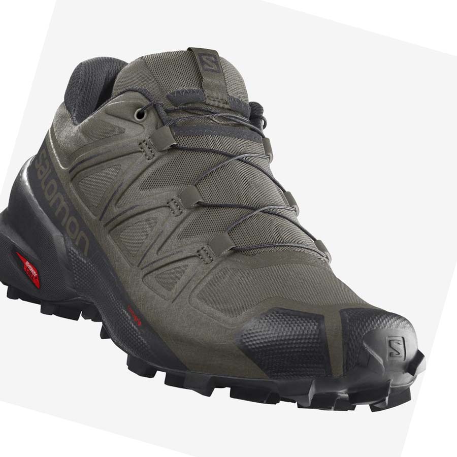 Salomon SPEEDCROSS 5 Trail Futócipő Férfi Olivazöld | HU 2110QMA